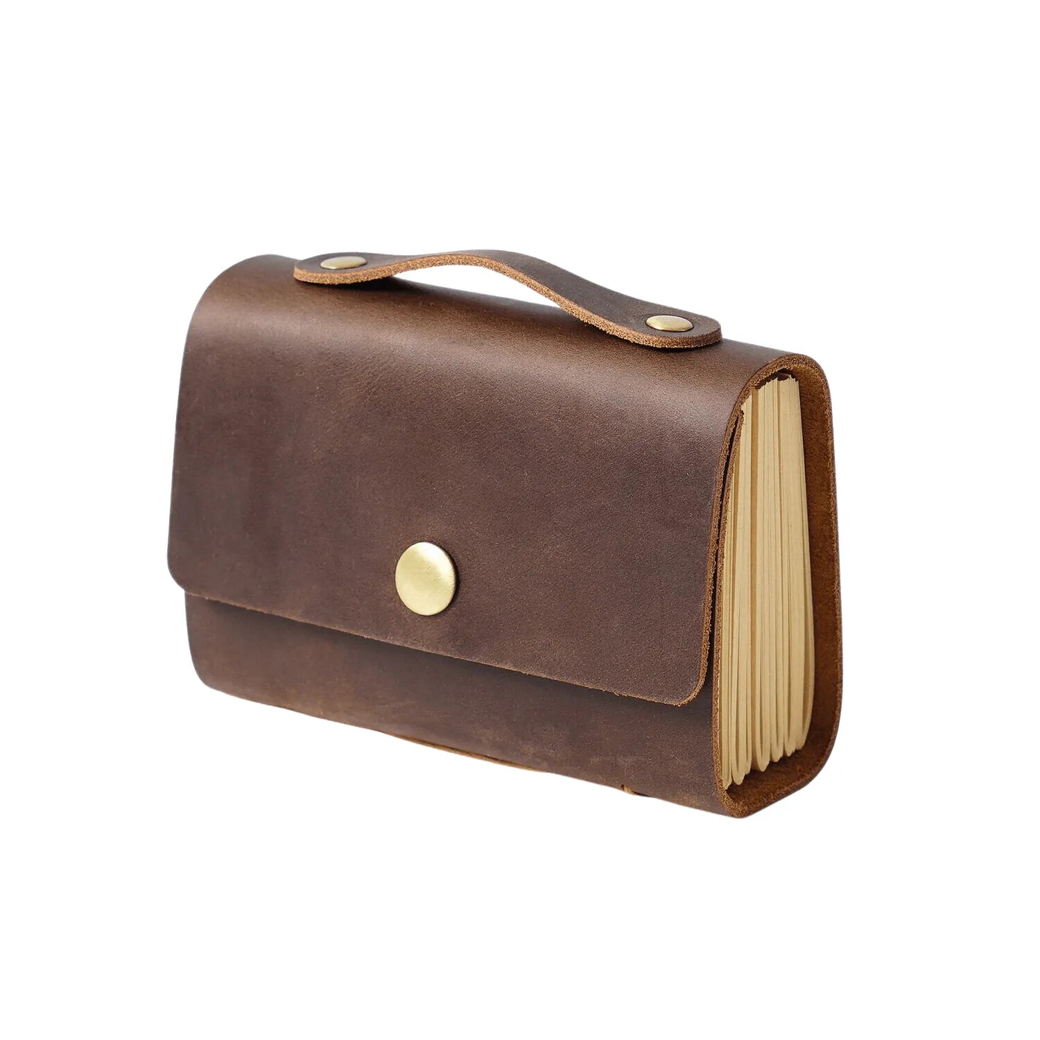 Leather Crafted Miniature Kraft Notebook