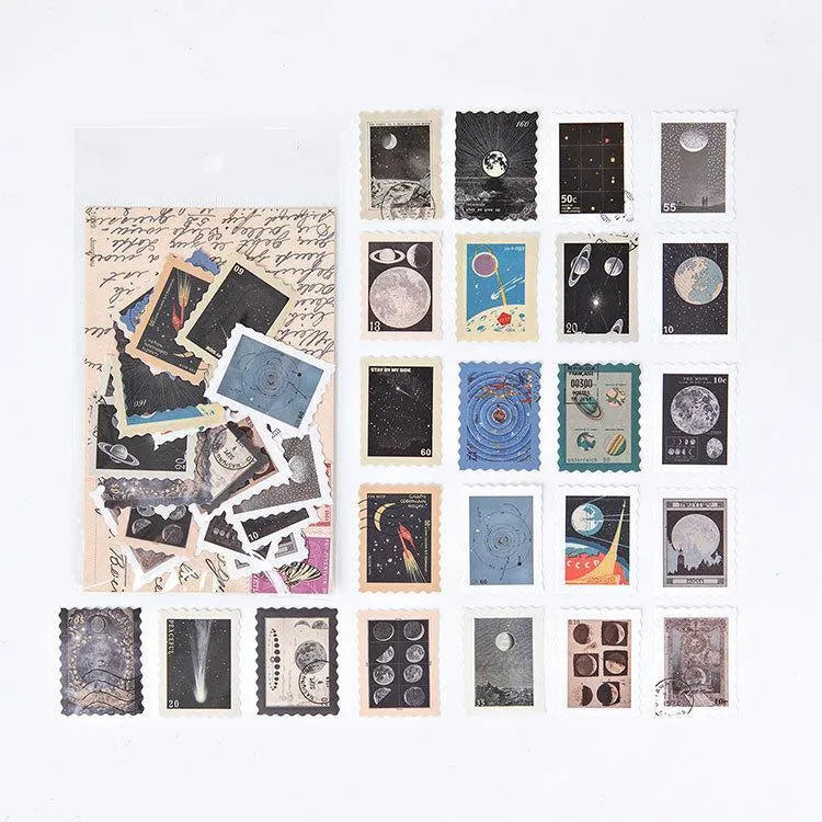 Vintage Postage Stamp Stickers