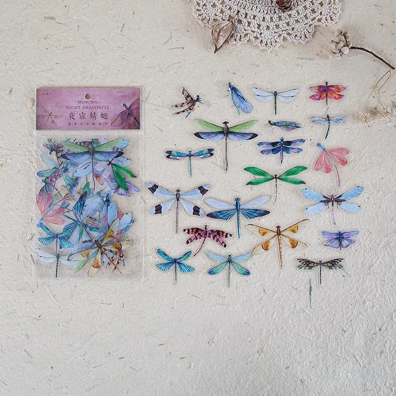 Butterfly & Dragonfly PET Stickers Pack