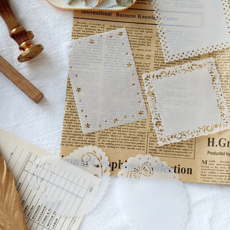 Lace-Cut Transparent Paper Sheets