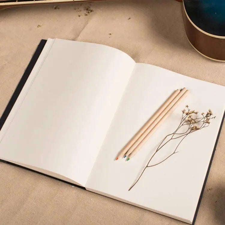 Black Cover B5 Sketchbook Blank Pages