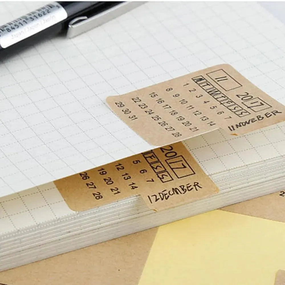 Vintage Perpetual Calendar Stickers