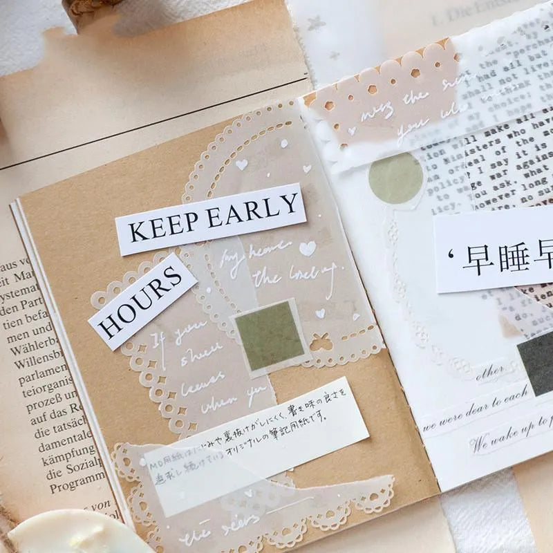 Lace-Cut Transparent Paper Sheets