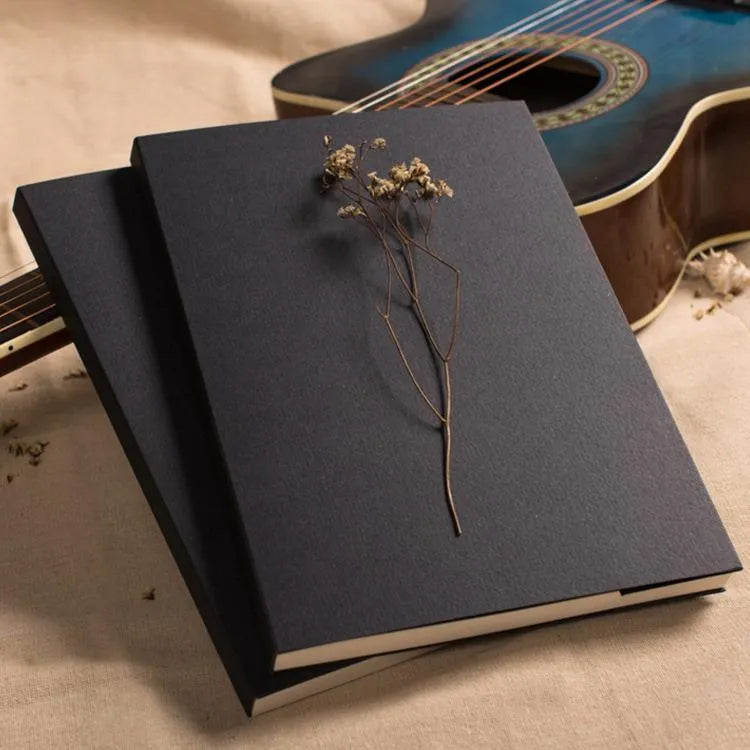 Black Cover B5 Sketchbook Blank Pages