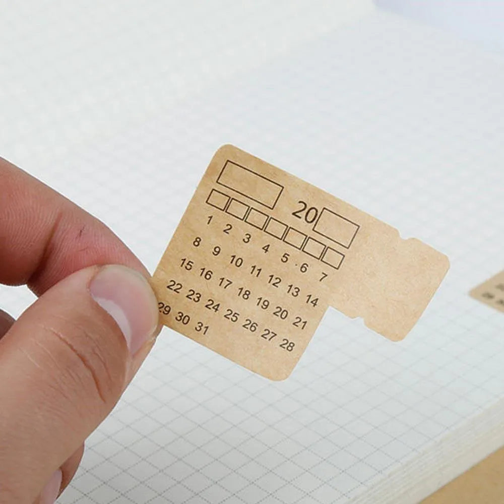 Vintage Perpetual Calendar Stickers