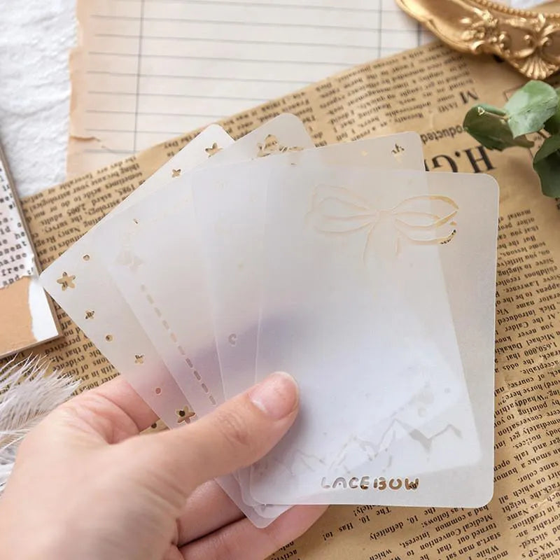 Lace-Cut Transparent Paper Sheets