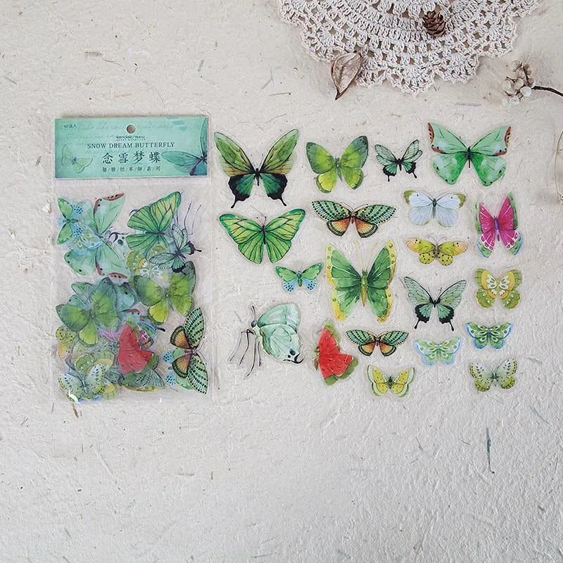 Butterfly & Dragonfly PET Stickers Pack