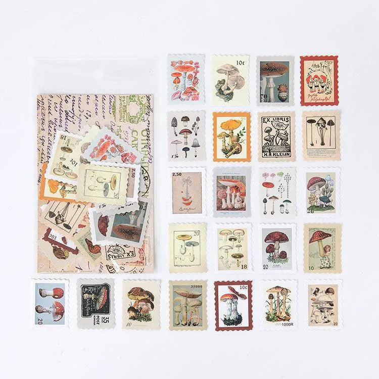 Vintage Postage Stamp Stickers