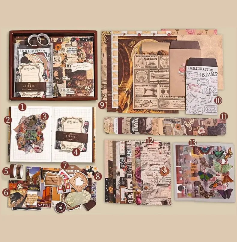 Papewrld Vintage & Retro Scrapbooking Box