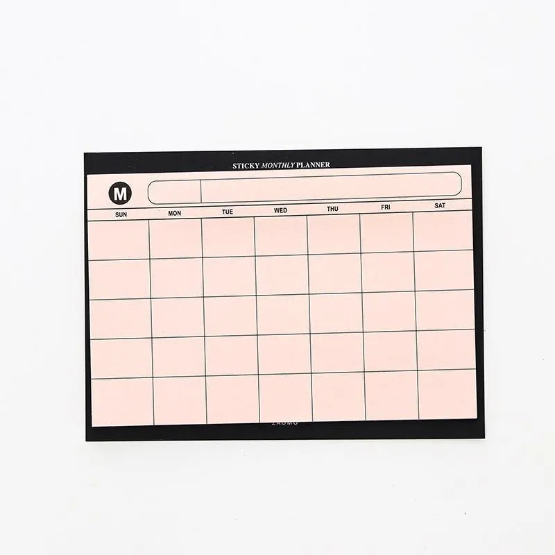 Sticky Monthly Planner