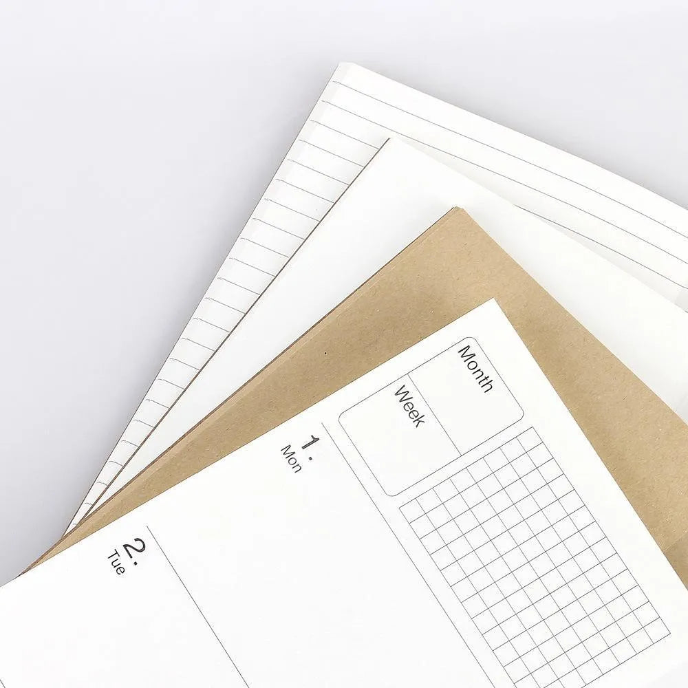 Diary Lined, Blank, Kraft, Weekly Planner