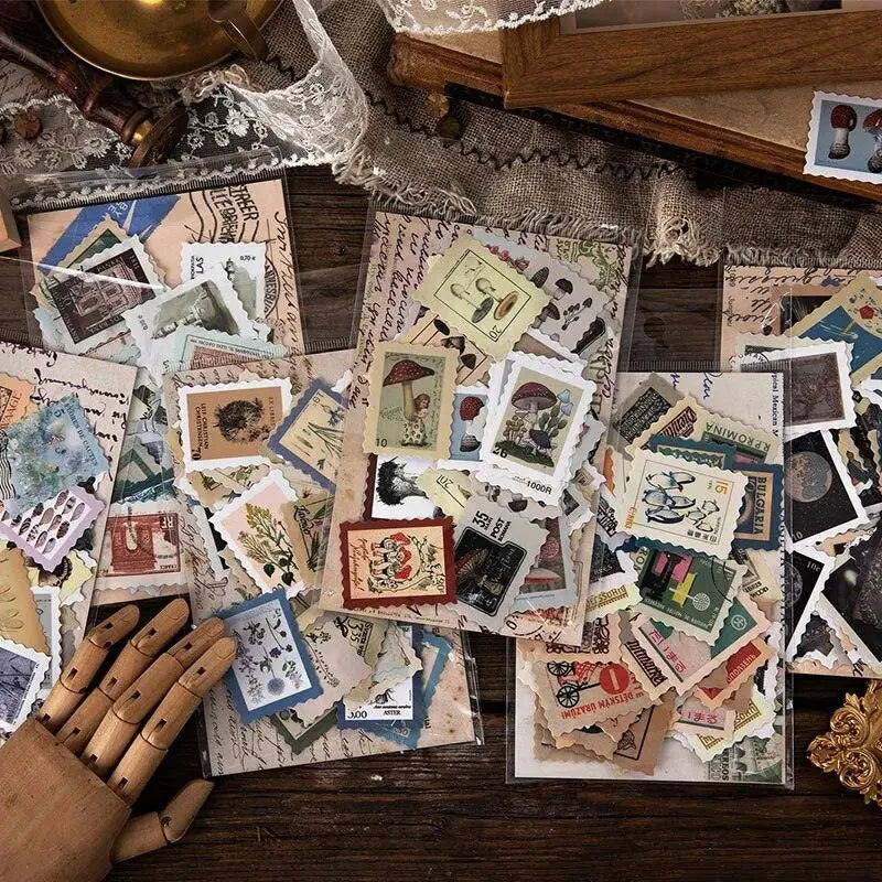 Vintage Postage Stamp Stickers