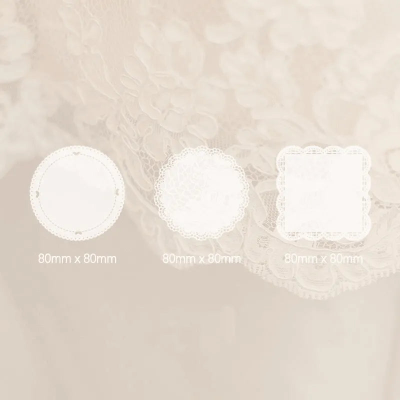 Lace-Cut Transparent Paper Sheets