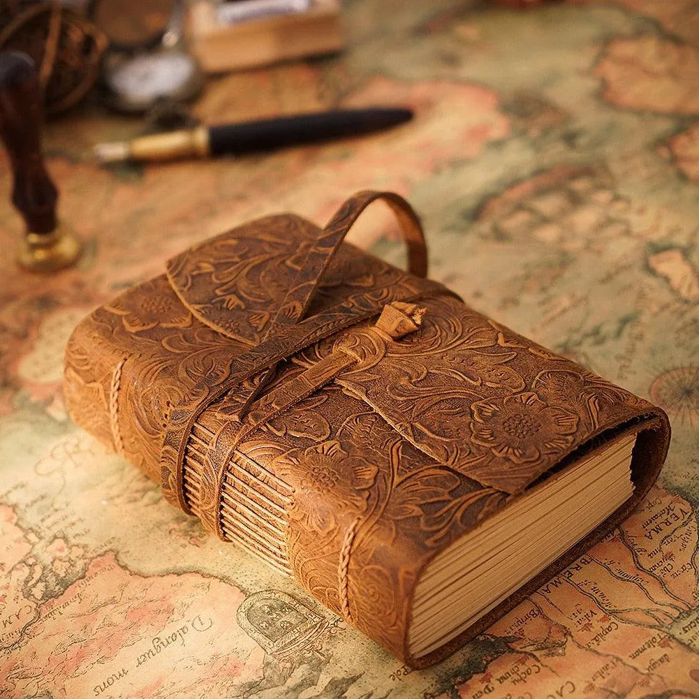 A6 Handcrafted Leather and Kraft Paper Journals