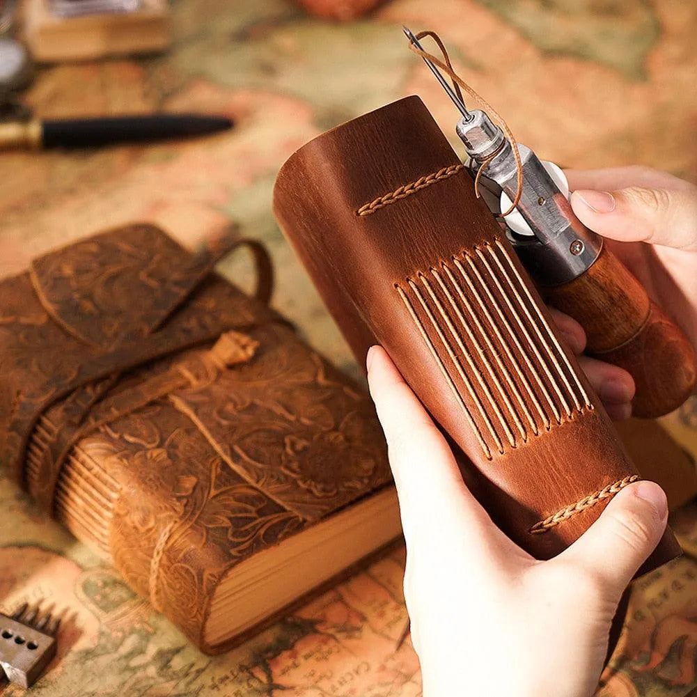 A6 Handcrafted Leather and Kraft Paper Journals