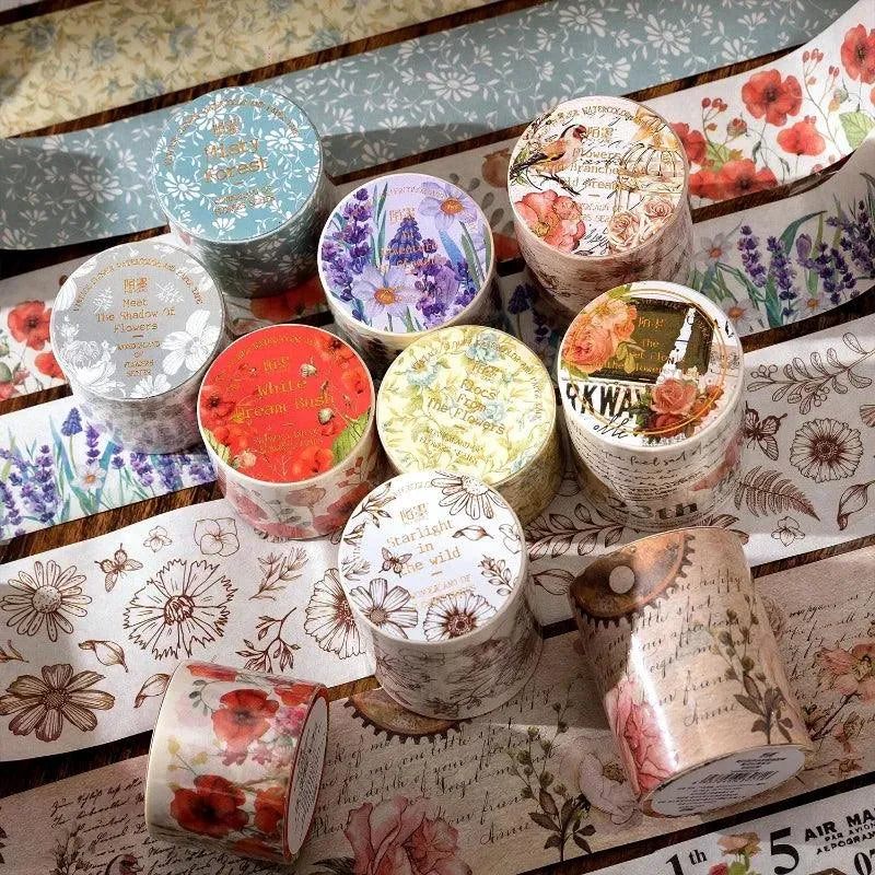Vintage Bloom & Script Washi Tape