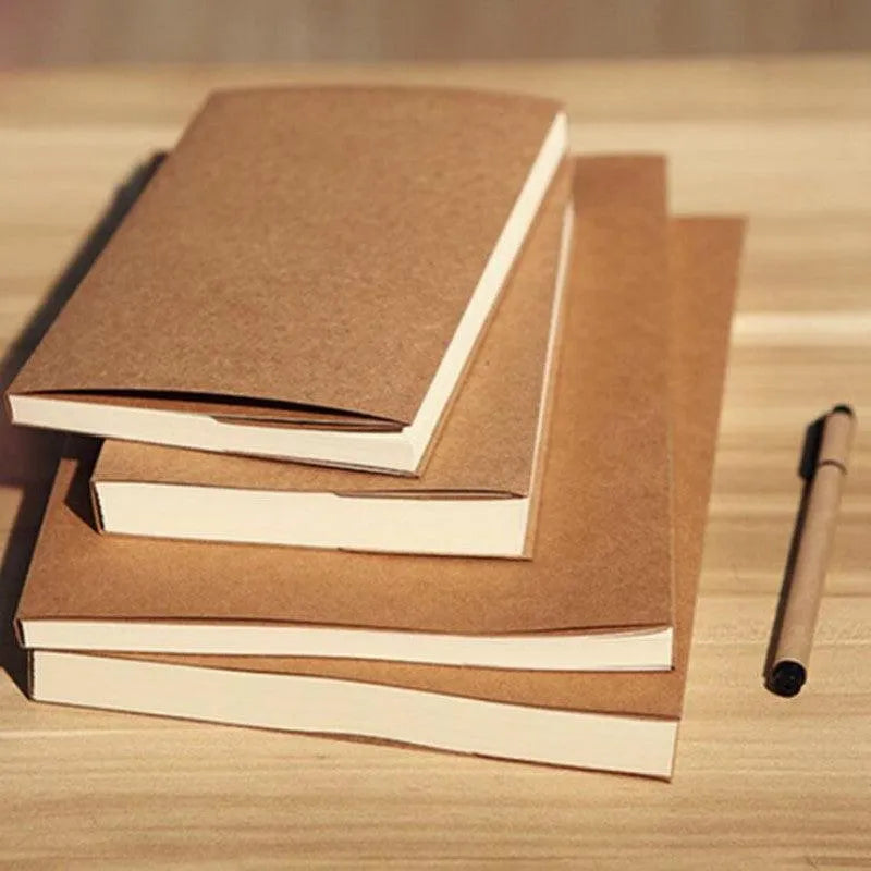 Travel Notebook B5/B6 Kraft and White Paper