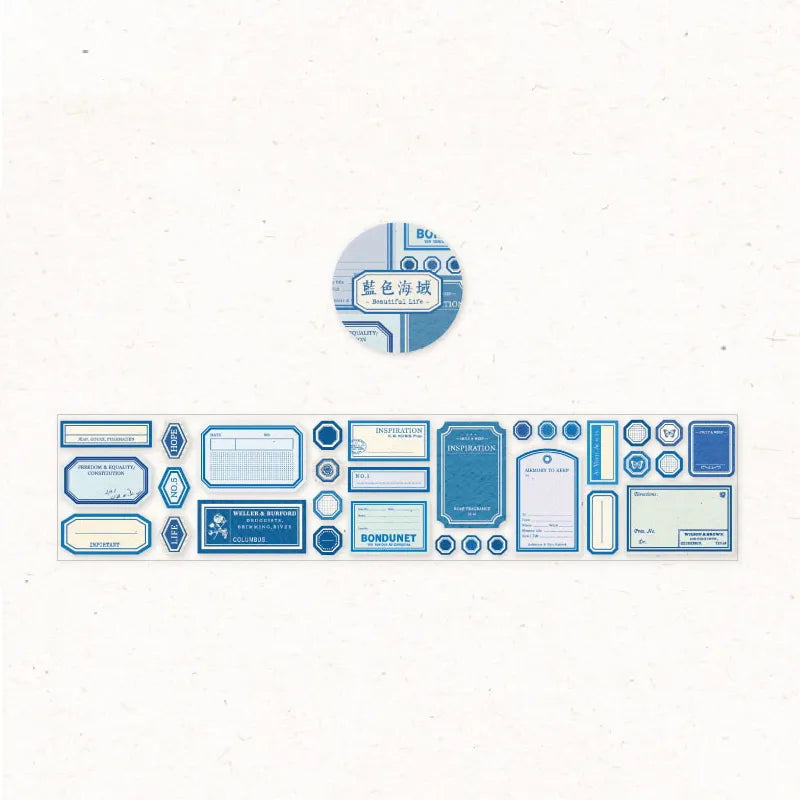 Vintage Label Stickers Roll