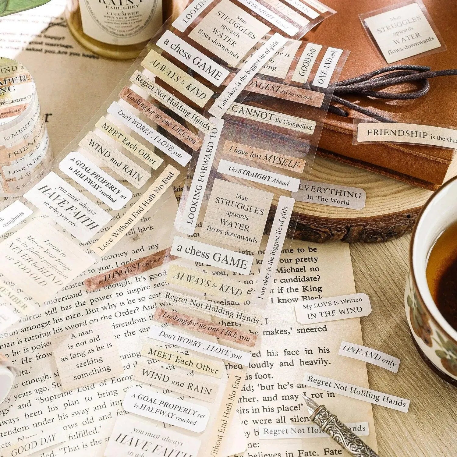 Vintage Quotes Washi Tape Rolls