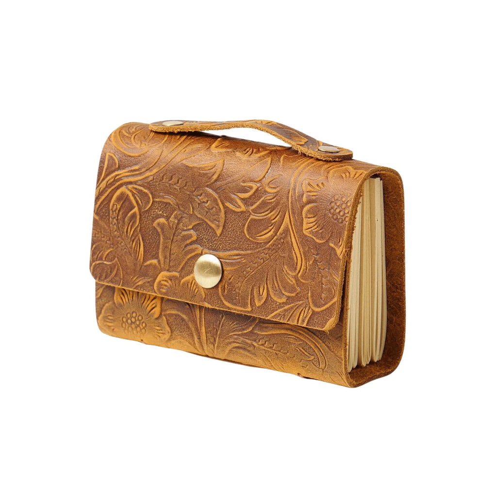 Leather Crafted Miniature Kraft Notebook