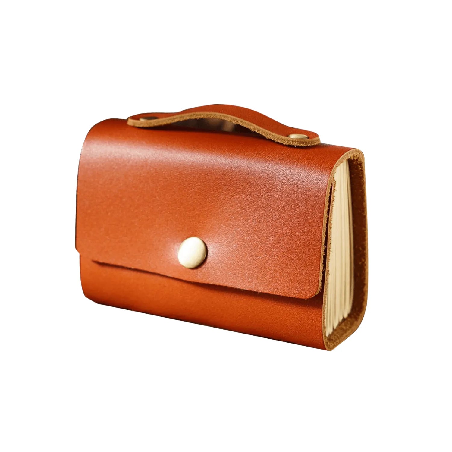 Leather Crafted Miniature Kraft Notebook