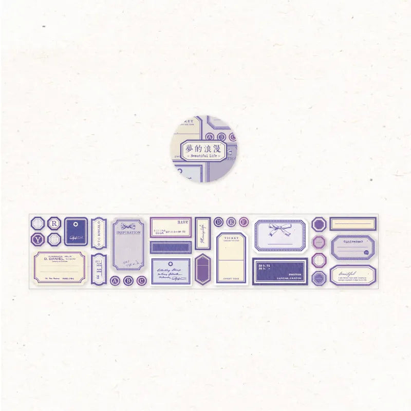 Vintage Label Stickers Roll