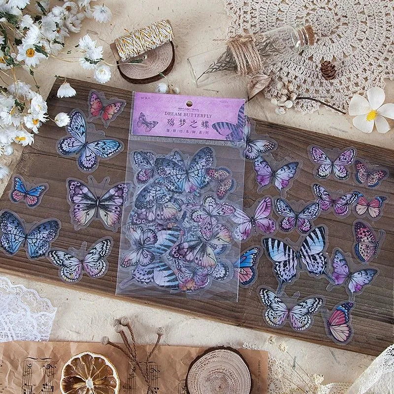 Butterfly & Dragonfly PET Stickers Pack