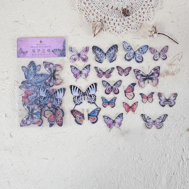 Butterfly & Dragonfly PET Stickers Pack