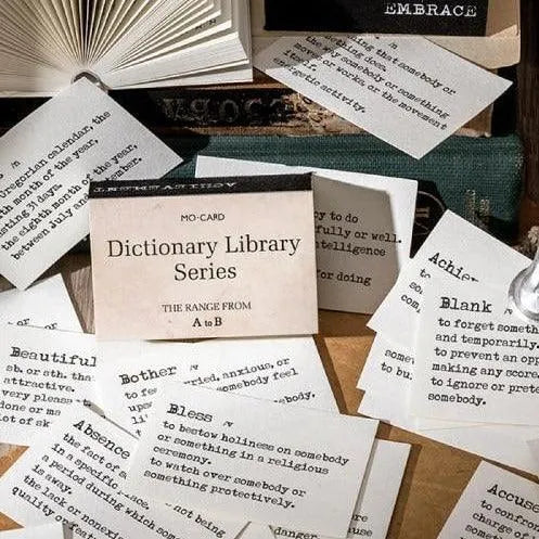 Vintage Dictionary Word Paper Book