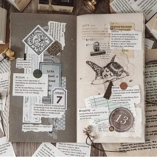 Vintage Dictionary Word Paper Book