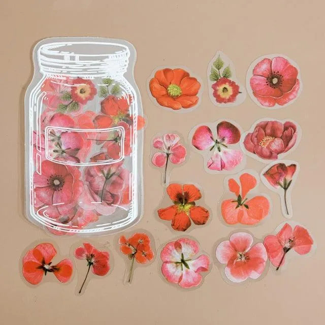 Enchanted Jar Stickers Pack - 35 Pcs Delightful PET Stickers