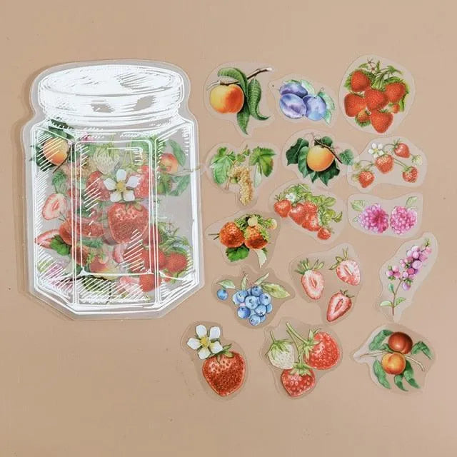 Enchanted Jar Stickers Pack - 35 Pcs Delightful PET Stickers