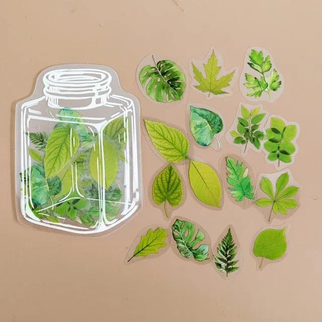Enchanted Jar Stickers Pack - 35 Pcs Delightful PET Stickers