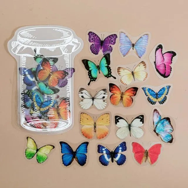 Enchanted Jar Stickers Pack - 35 Pcs Delightful PET Stickers