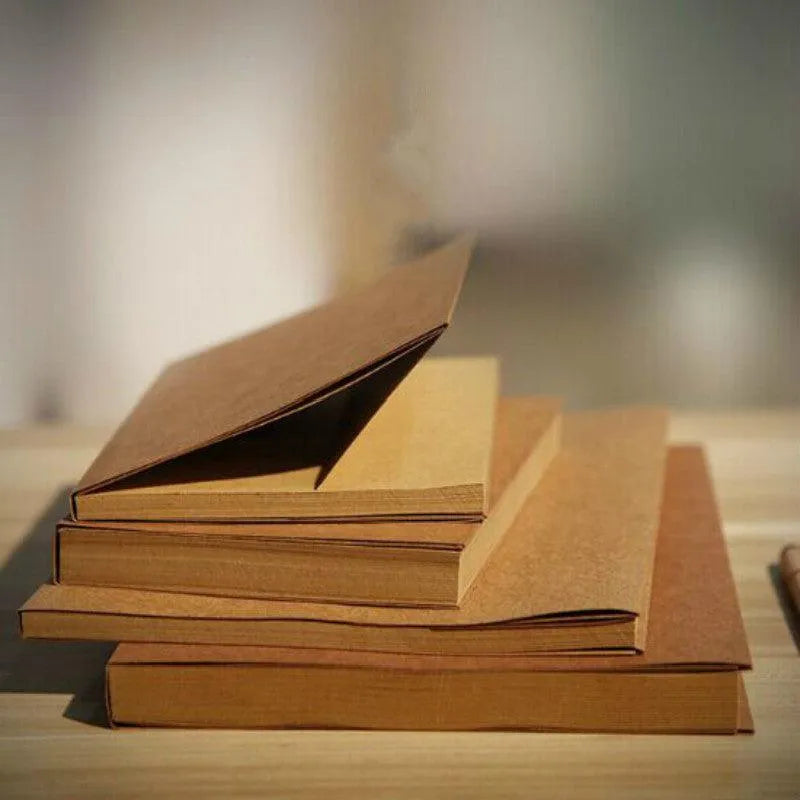 Travel Notebook B5/B6 Kraft and White Paper